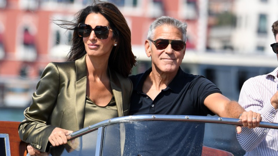 clooney çifti venedik - Clooney çifti Venedik'e ayak bastı